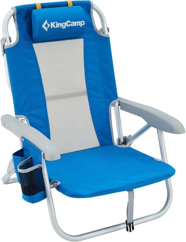 KingCamp Low Beach Chairs, Portable Folding Chair for Adults Extra Wide Ergonomic High Back Seat 300lbs Heavy Duty Lightweight Oversized Gear with Carry Bag for Outdoor Lawn Camping Picnic - Image 15