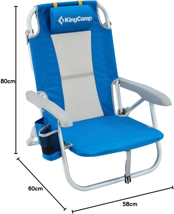 KingCamp Low Beach Chairs, Portable Folding Chair for Adults Extra Wide Ergonomic High Back Seat 300lbs Heavy Duty Lightweight Oversized Gear with Carry Bag for Outdoor Lawn Camping Picnic - Image 22