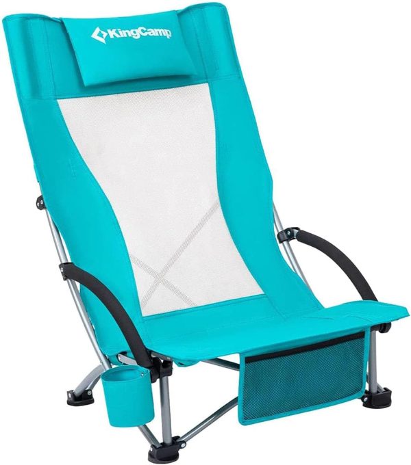 KingCamp Low Beach Chairs, Portable Folding Chair for Adults Extra Wide Ergonomic High Back Seat 300lbs Heavy Duty Lightweight Oversized Gear with Carry Bag for Outdoor Lawn Camping Picnic - Image 39