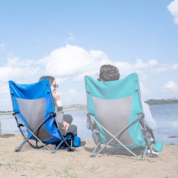 KingCamp Low Beach Chairs, Portable Folding Chair for Adults Extra Wide Ergonomic High Back Seat 300lbs Heavy Duty Lightweight Oversized Gear with Carry Bag for Outdoor Lawn Camping Picnic - Image 77