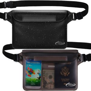 AiRunTech Waterproof Fanny Pack,Waterproof Pouch for Phone Passport Wallet Purse with Waist Strap,Floating Waterproof Bags for Travel Beach Swimming Kayaking Boating Pool Accessories