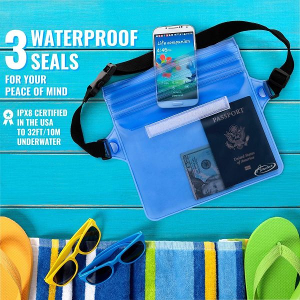 AiRunTech Waterproof Fanny Pack,Waterproof Pouch for Phone Passport Wallet Purse with Waist Strap,Floating Waterproof Bags for Travel Beach Swimming Kayaking Boating Pool Accessories - Image 11