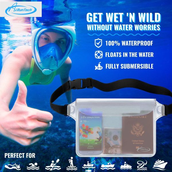 AiRunTech Waterproof Fanny Pack,Waterproof Pouch for Phone Passport Wallet Purse with Waist Strap,Floating Waterproof Bags for Travel Beach Swimming Kayaking Boating Pool Accessories - Image 16