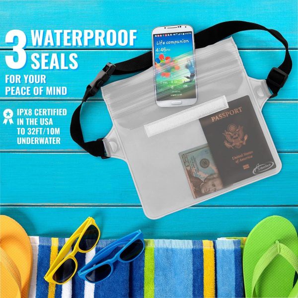AiRunTech Waterproof Fanny Pack,Waterproof Pouch for Phone Passport Wallet Purse with Waist Strap,Floating Waterproof Bags for Travel Beach Swimming Kayaking Boating Pool Accessories - Image 18