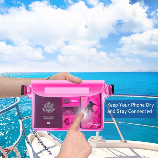 AiRunTech Waterproof Fanny Pack,Waterproof Pouch for Phone Passport Wallet Purse with Waist Strap,Floating Waterproof Bags for Travel Beach Swimming Kayaking Boating Pool Accessories - Image 28