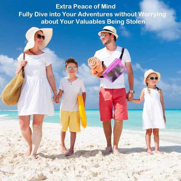 AiRunTech Waterproof Fanny Pack,Waterproof Pouch for Phone Passport Wallet Purse with Waist Strap,Floating Waterproof Bags for Travel Beach Swimming Kayaking Boating Pool Accessories - Image 29