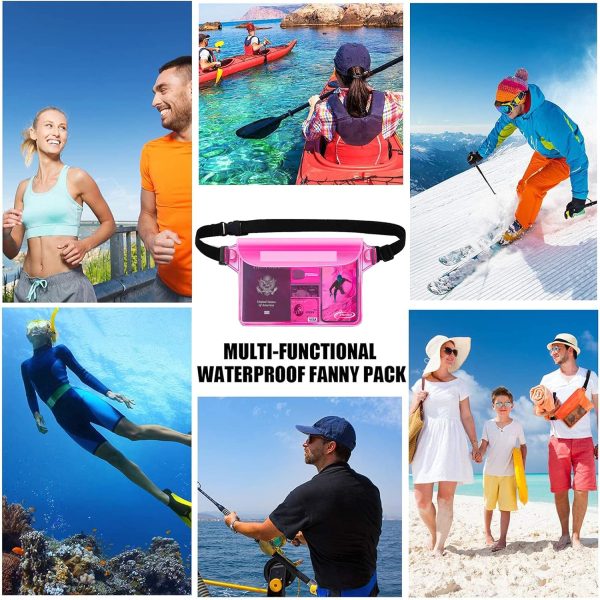 AiRunTech Waterproof Fanny Pack,Waterproof Pouch for Phone Passport Wallet Purse with Waist Strap,Floating Waterproof Bags for Travel Beach Swimming Kayaking Boating Pool Accessories - Image 30