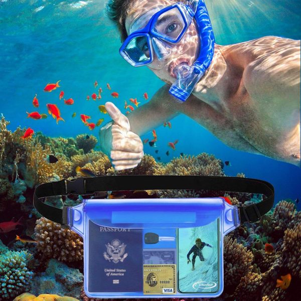 AiRunTech Waterproof Fanny Pack,Waterproof Pouch for Phone Passport Wallet Purse with Waist Strap,Floating Waterproof Bags for Travel Beach Swimming Kayaking Boating Pool Accessories - Image 32