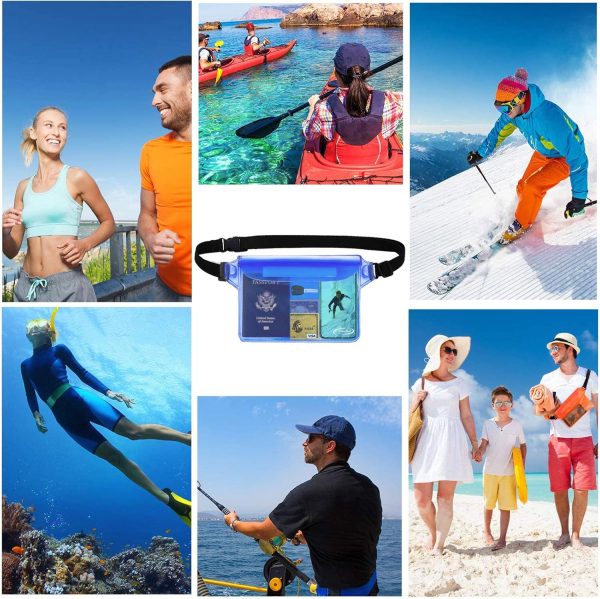 AiRunTech Waterproof Fanny Pack,Waterproof Pouch for Phone Passport Wallet Purse with Waist Strap,Floating Waterproof Bags for Travel Beach Swimming Kayaking Boating Pool Accessories - Image 37