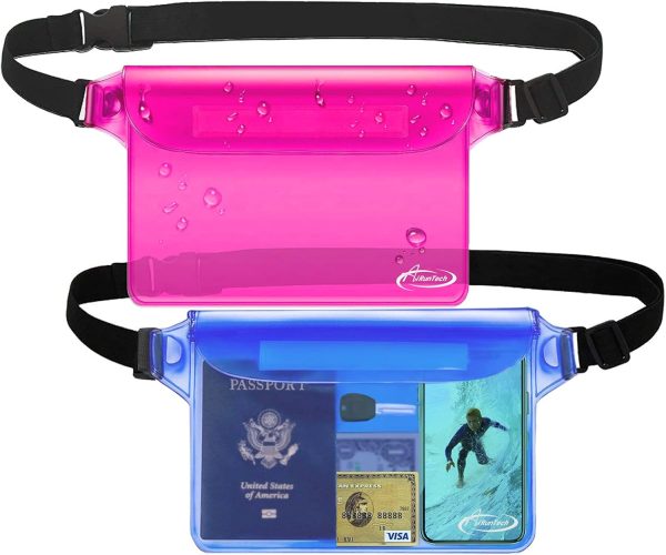 AiRunTech Waterproof Fanny Pack,Waterproof Pouch for Phone Passport Wallet Purse with Waist Strap,Floating Waterproof Bags for Travel Beach Swimming Kayaking Boating Pool Accessories - Image 39