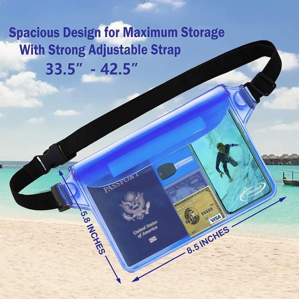AiRunTech Waterproof Fanny Pack,Waterproof Pouch for Phone Passport Wallet Purse with Waist Strap,Floating Waterproof Bags for Travel Beach Swimming Kayaking Boating Pool Accessories - Image 41