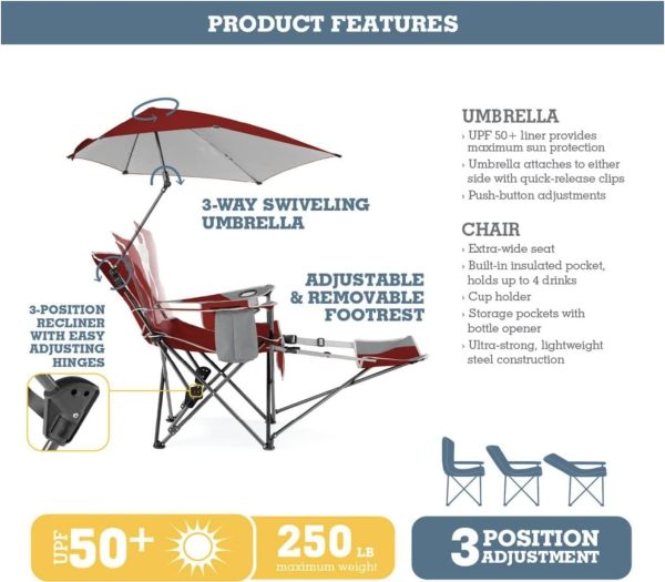 Sport-Brella Reclining Beach Chair - Image 17