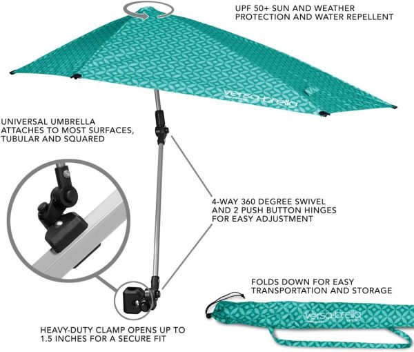 Sport-Brella Versa-Brella SPF 50+ Adjustable Umbrella with Universal Clamp - Image 25