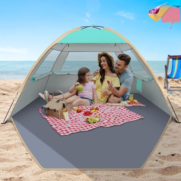 Gorich Beach Tent Sun Shelter for 3/4-5/6-7/8-10 Person with UPF 50＋ UV Protection, Lightweight & Easy Setup Beach Shade Canopy, Portable Beach Shade Tent Beach Cabana - Image 7