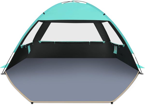 Gorich Beach Tent Sun Shelter for 3/4-5/6-7/8-10 Person with UPF 50＋ UV Protection, Lightweight & Easy Setup Beach Shade Canopy, Portable Beach Shade Tent Beach Cabana - Image 9
