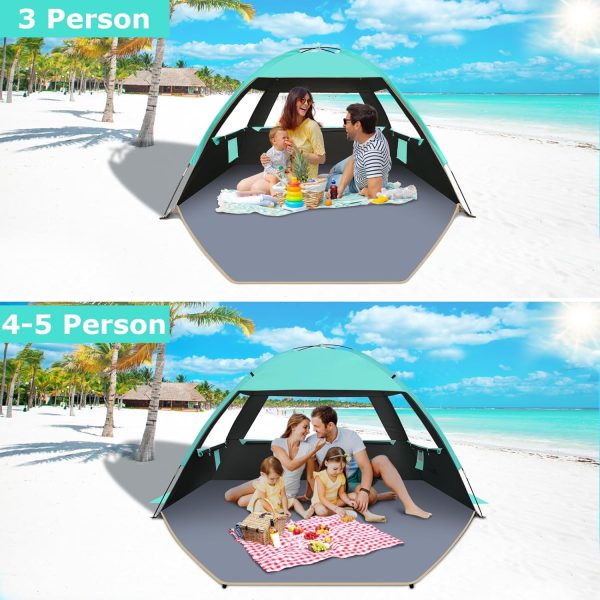 Gorich Beach Tent Sun Shelter for 3/4-5/6-7/8-10 Person with UPF 50＋ UV Protection, Lightweight & Easy Setup Beach Shade Canopy, Portable Beach Shade Tent Beach Cabana - Image 14
