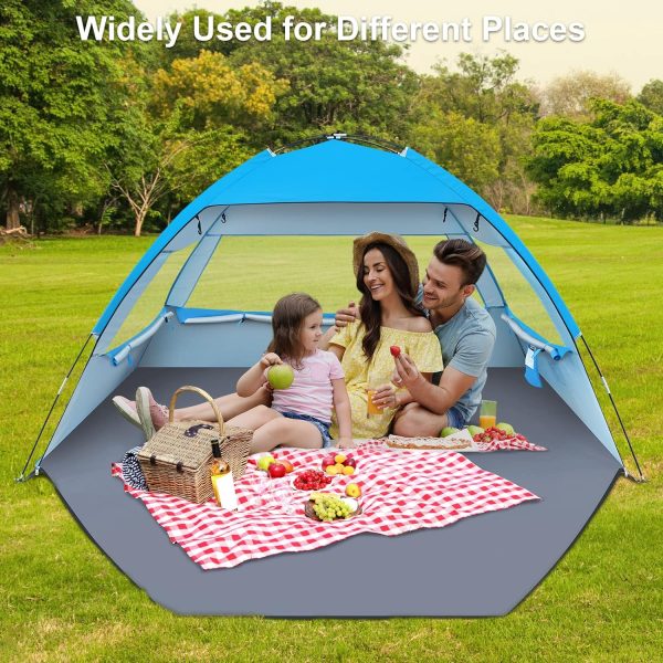 Gorich Beach Tent Sun Shelter for 3/4-5/6-7/8-10 Person with UPF 50＋ UV Protection, Lightweight & Easy Setup Beach Shade Canopy, Portable Beach Shade Tent Beach Cabana - Image 28
