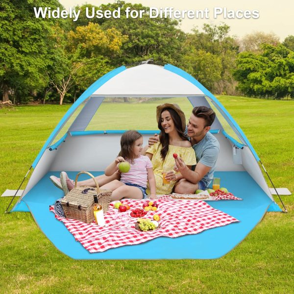 Gorich Beach Tent Sun Shelter for 3/4-5/6-7/8-10 Person with UPF 50＋ UV Protection, Lightweight & Easy Setup Beach Shade Canopy, Portable Beach Shade Tent Beach Cabana - Image 64