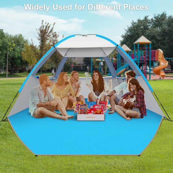 Gorich Beach Tent Sun Shelter for 3/4-5/6-7/8-10 Person with UPF 50＋ UV Protection, Lightweight & Easy Setup Beach Shade Canopy, Portable Beach Shade Tent Beach Cabana - Image 73