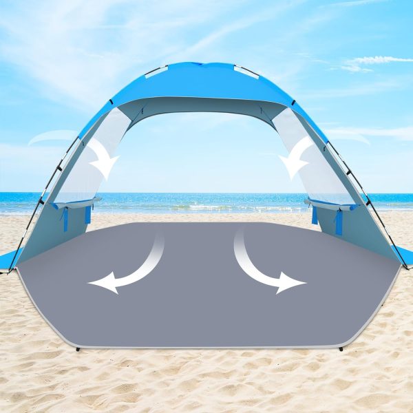 Gorich Beach Tent Sun Shelter for 3/4-5/6-7/8-10 Person with UPF 50＋ UV Protection, Lightweight & Easy Setup Beach Shade Canopy, Portable Beach Shade Tent Beach Cabana - Image 80