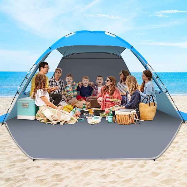 Gorich Beach Tent Sun Shelter for 3/4-5/6-7/8-10 Person with UPF 50＋ UV Protection, Lightweight & Easy Setup Beach Shade Canopy, Portable Beach Shade Tent Beach Cabana - Image 82