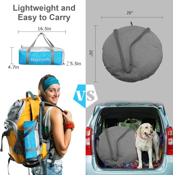 Gorich Beach Tent Sun Shelter for 3/4-5/6-7/8-10 Person with UPF 50＋ UV Protection, Lightweight & Easy Setup Beach Shade Canopy, Portable Beach Shade Tent Beach Cabana - Image 91