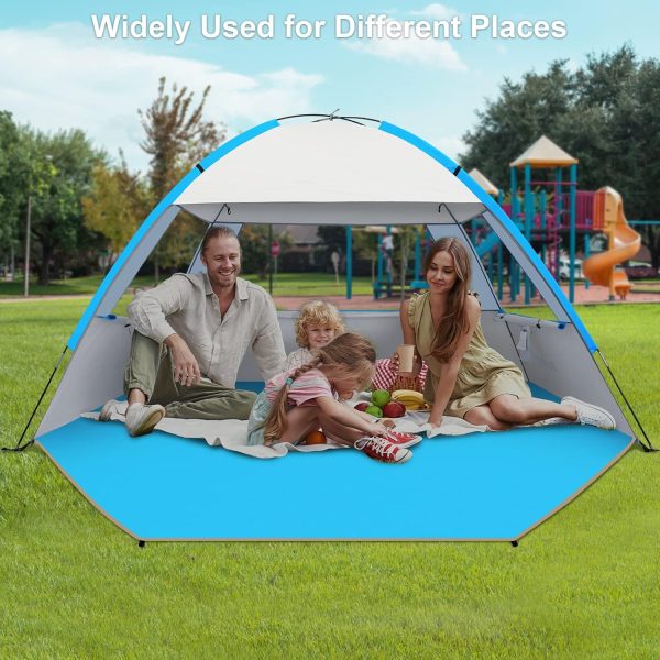 Gorich Beach Tent Sun Shelter for 3/4-5/6-7/8-10 Person with UPF 50＋ UV Protection, Lightweight & Easy Setup Beach Shade Canopy, Portable Beach Shade Tent Beach Cabana - Image 92