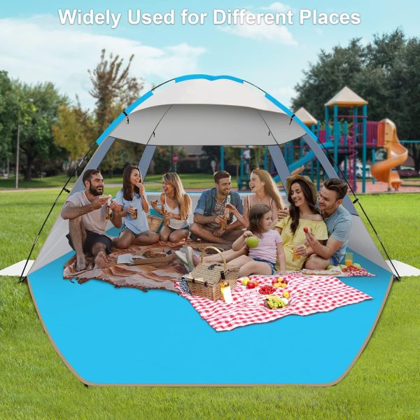 Gorich Beach Tent Sun Shelter for 3/4-5/6-7/8-10 Person with UPF 50＋ UV Protection, Lightweight & Easy Setup Beach Shade Canopy, Portable Beach Shade Tent Beach Cabana - Image 98