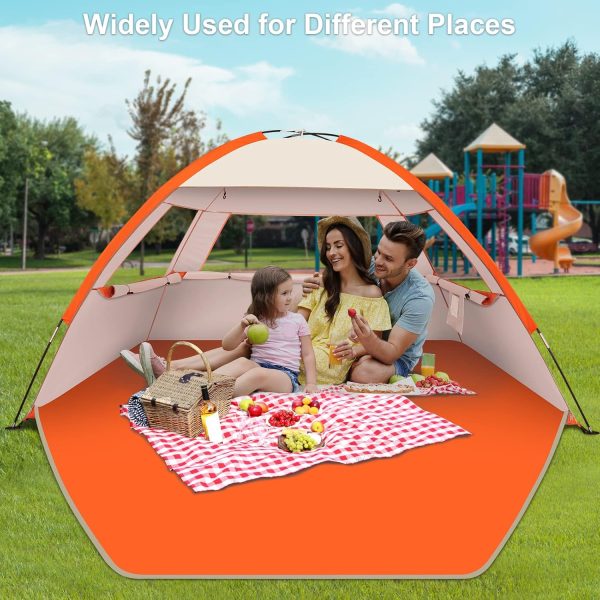Gorich Beach Tent Sun Shelter for 3/4-5/6-7/8-10 Person with UPF 50＋ UV Protection, Lightweight & Easy Setup Beach Shade Canopy, Portable Beach Shade Tent Beach Cabana - Image 105