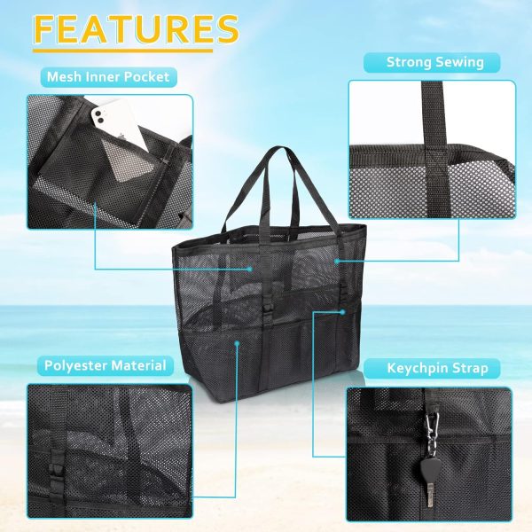 Mesh Beach Bag - Large Tote Bag for Family, Toys & Vacation Essentials - Image 4