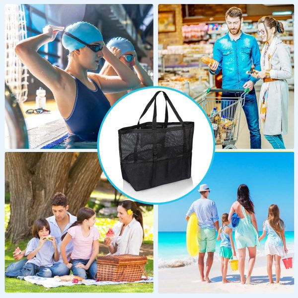 Mesh Beach Bag - Large Tote Bag for Family, Toys & Vacation Essentials - Image 8