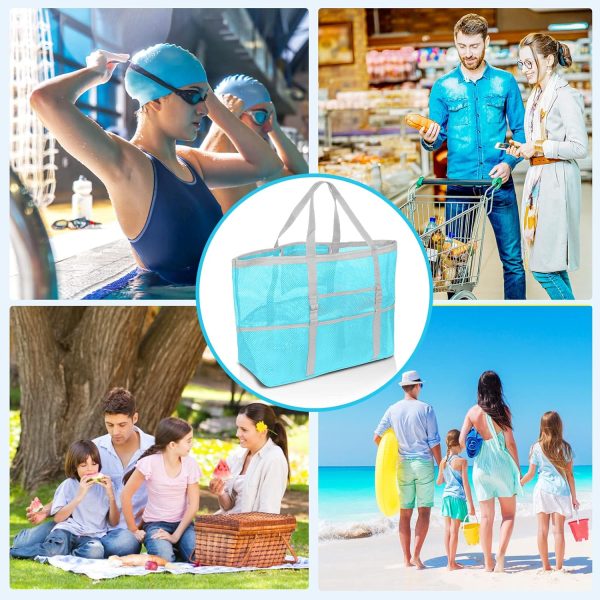 Mesh Beach Bag - Large Tote Bag for Family, Toys & Vacation Essentials - Image 20