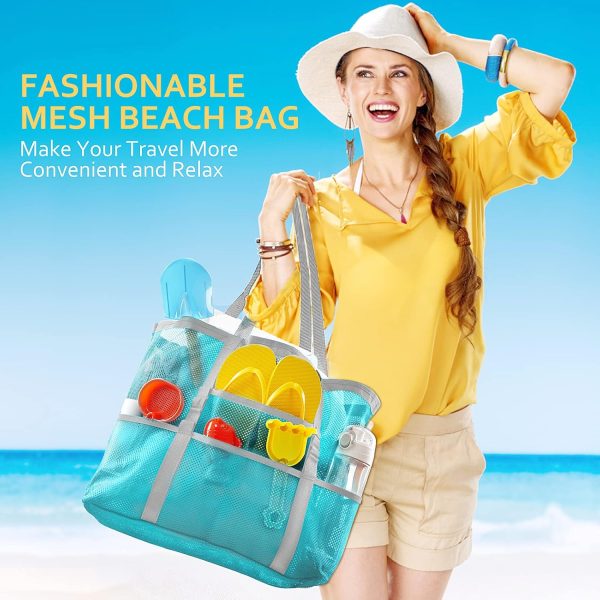 Mesh Beach Bag - Large Tote Bag for Family, Toys & Vacation Essentials - Image 22