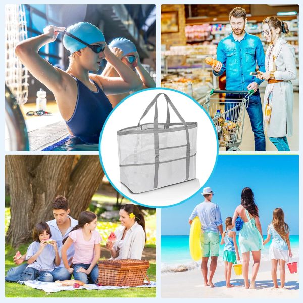 Mesh Beach Bag - Large Tote Bag for Family, Toys & Vacation Essentials - Image 27