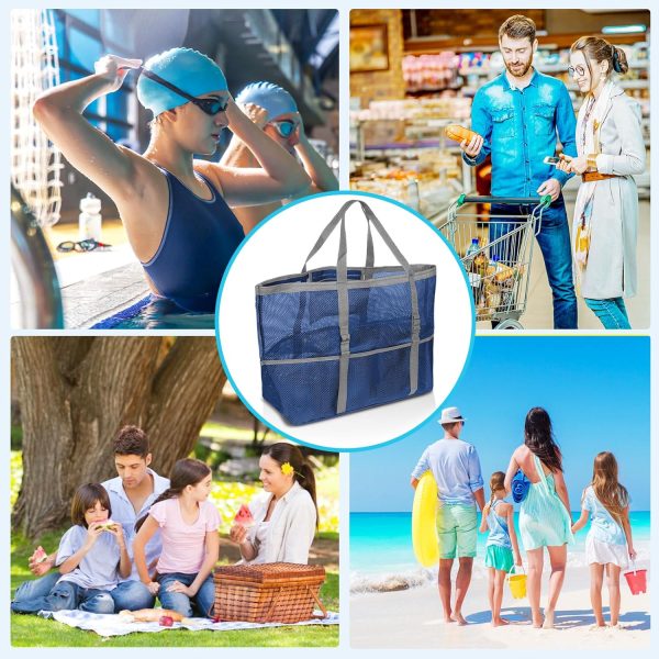 Mesh Beach Bag - Large Tote Bag for Family, Toys & Vacation Essentials - Image 34