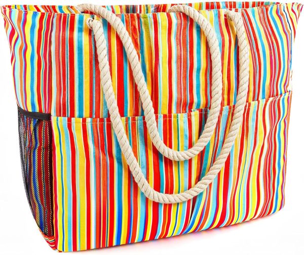 Mesh Beach Bag - Large Tote Bag for Family, Toys & Vacation Essentials - Image 44