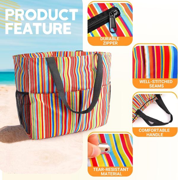Mesh Beach Bag - Large Tote Bag for Family, Toys & Vacation Essentials - Image 47