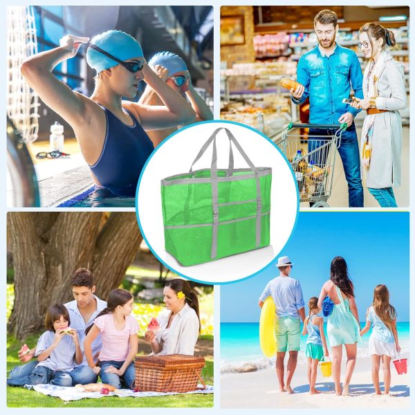 Mesh Beach Bag - Large Tote Bag for Family, Toys & Vacation Essentials - Image 55