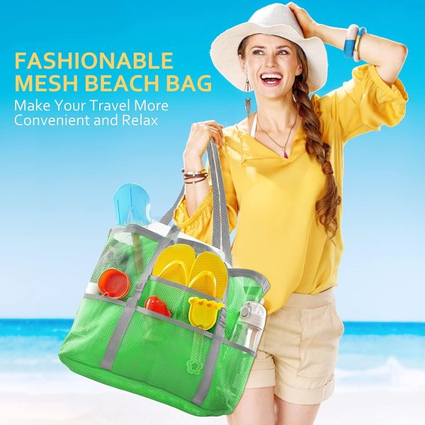 Mesh Beach Bag - Large Tote Bag for Family, Toys & Vacation Essentials - Image 57