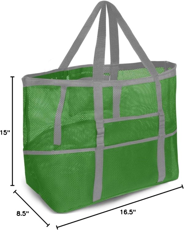 Mesh Beach Bag - Large Tote Bag for Family, Toys & Vacation Essentials - Image 58
