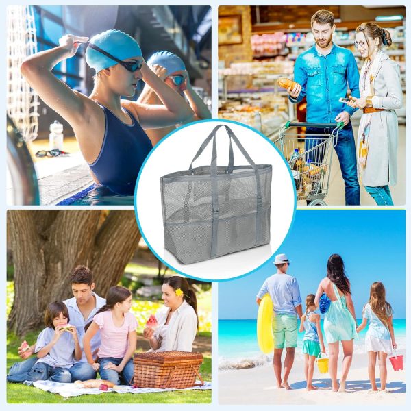 Mesh Beach Bag - Large Tote Bag for Family, Toys & Vacation Essentials - Image 63