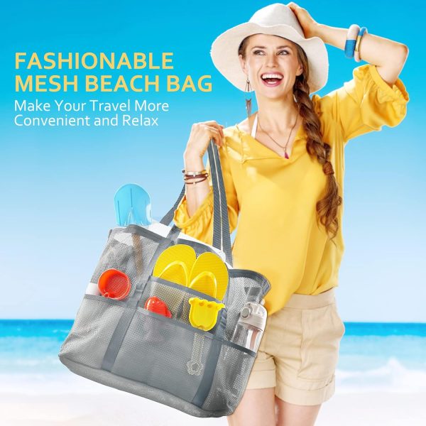 Mesh Beach Bag - Large Tote Bag for Family, Toys & Vacation Essentials - Image 65