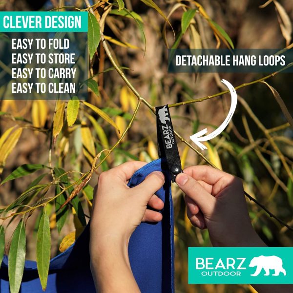 Microfiber Towel Set by BEARZ Outdoor. Microfiber Towels for Body, Workout Towel, Camp Towel, Yoga Towel, Sweat Towel, Microfiber Beach Towel, Travel Towel. Fast Drying & Compact. Free Face Towel - Image 11