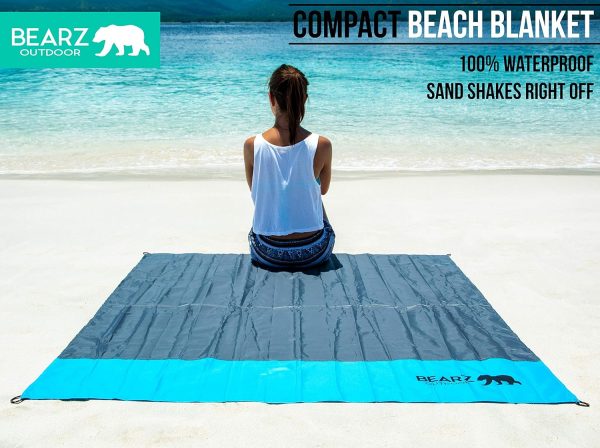 Pocket Blanket - Beach Blanket Waterproof Sandproof, Picnic Blankets Waterproof Foldable, Lightweight & Compact for Hiking, Camping, Travel, Festival Accessories - Image 2