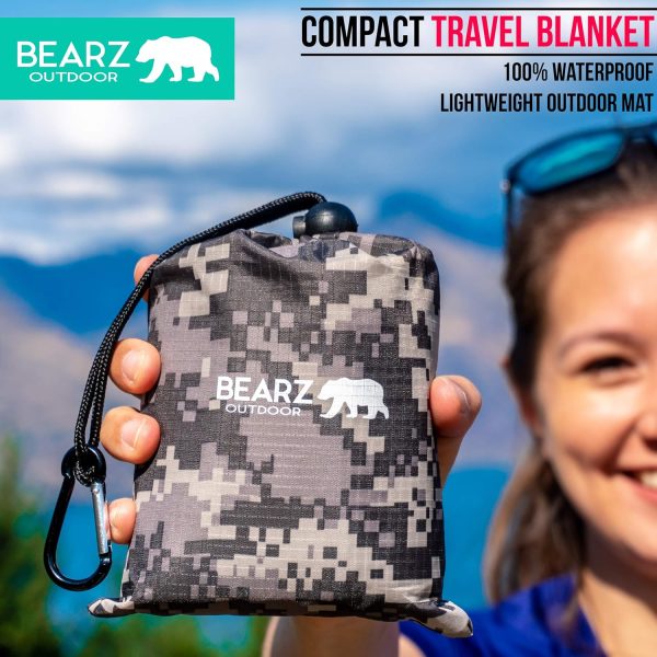 Pocket Blanket - Beach Blanket Waterproof Sandproof, Picnic Blankets Waterproof Foldable, Lightweight & Compact for Hiking, Camping, Travel, Festival Accessories - Image 16