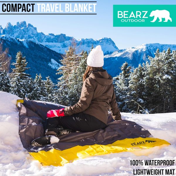 Pocket Blanket - Beach Blanket Waterproof Sandproof, Picnic Blankets Waterproof Foldable, Lightweight & Compact for Hiking, Camping, Travel, Festival Accessories - Image 23