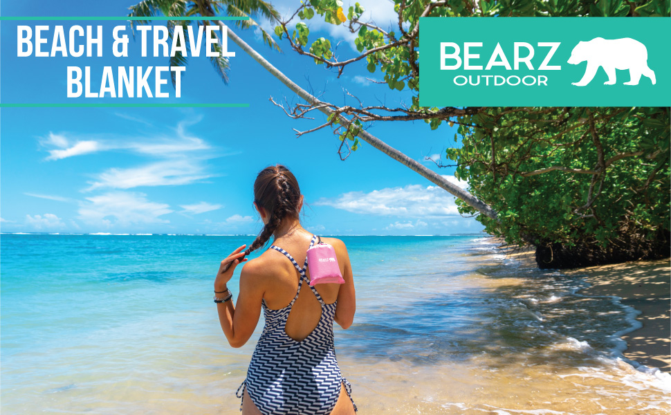 BEARZ Outdoor Pink Beach Blanket